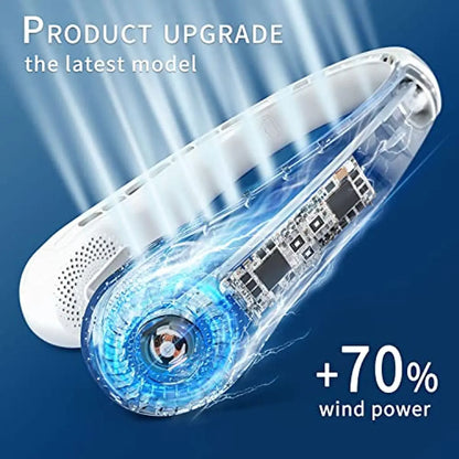 Neck Fan Double Turbo 360° Surround Wind 5200mAh Rechargeable