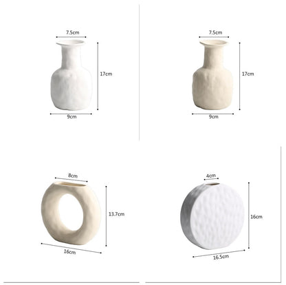 Scandinavian Style Simple Primitive Ceramics Vases Ornaments