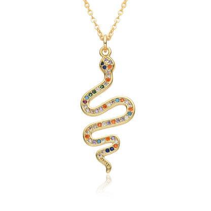 New Snake Necklace With Rhinestone Design Fashion Chain Women's Jewelry